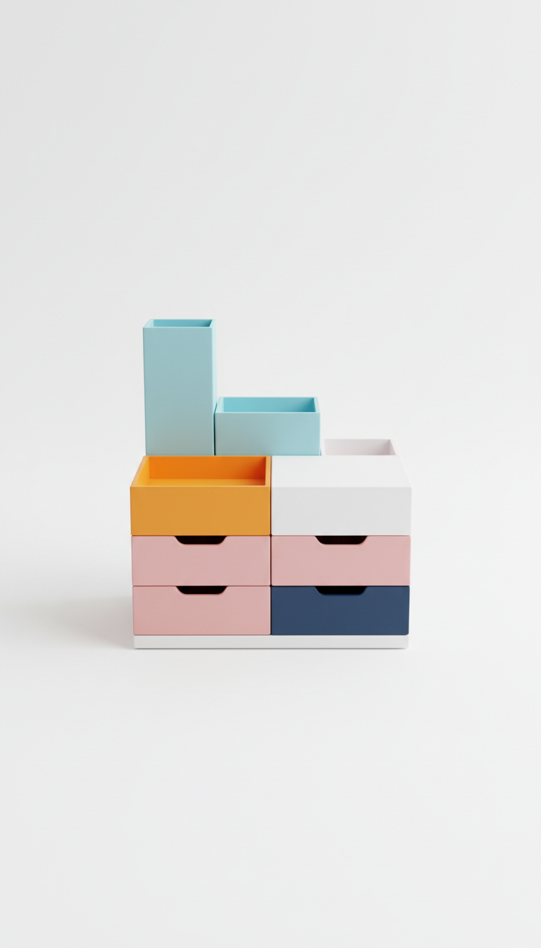 Organizador de escritorio modular apilable