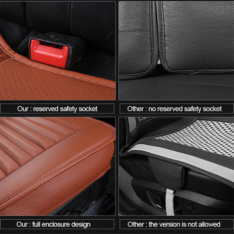 Cojín Protector Premium de Cuero para Asientos de Coche