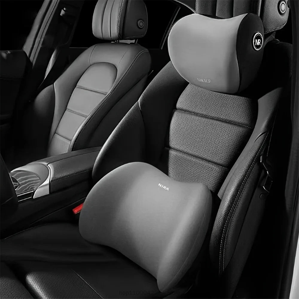 Pack Ergonómico Viscoelástico | Reposacabezas + Soporte Lumbar Premium