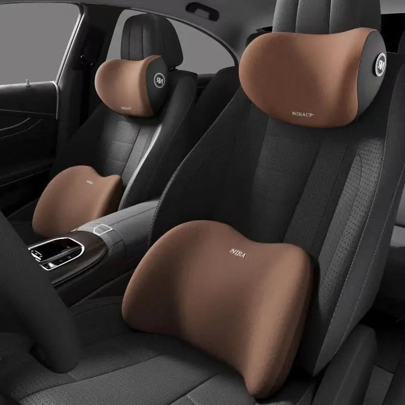Pack Ergonómico Viscoelástico | Reposacabezas + Soporte Lumbar Premium