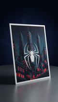 póster relieve ciudad noir con araña